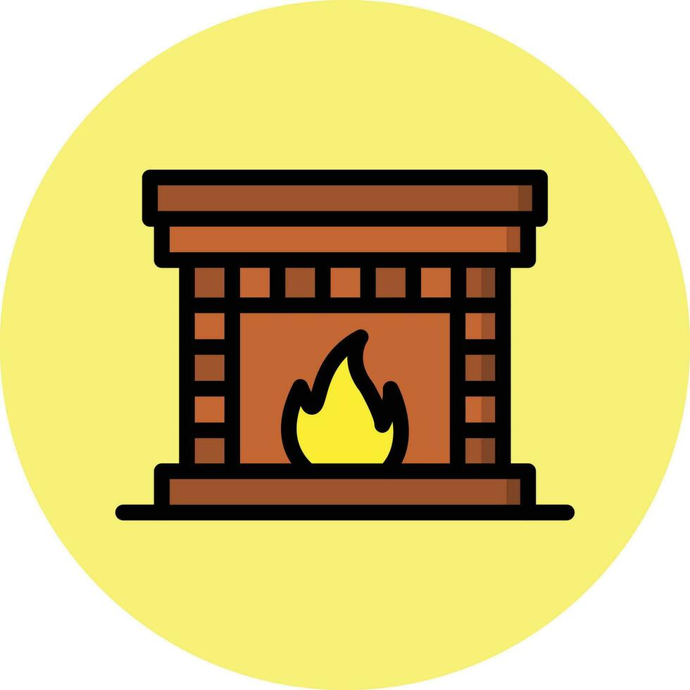 illustration de conception d'icône de vecteur de cheminée
