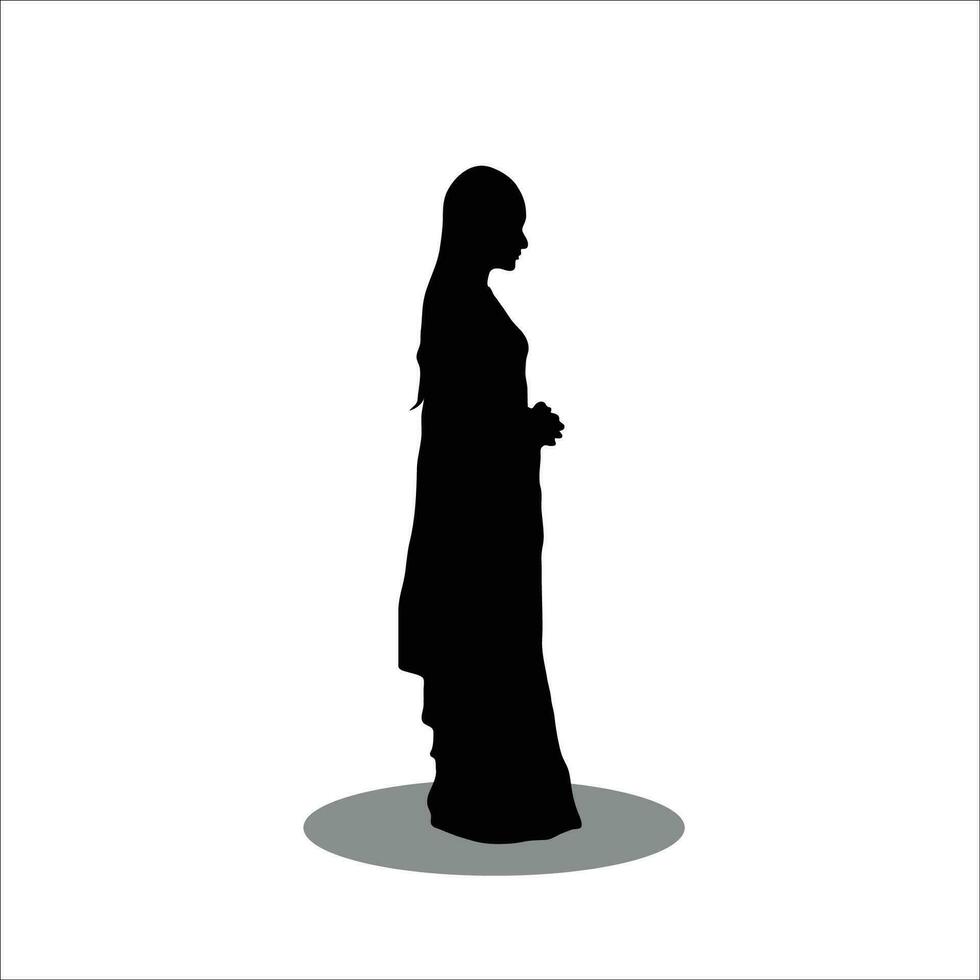 fille silhouette Stock vecteur illustration