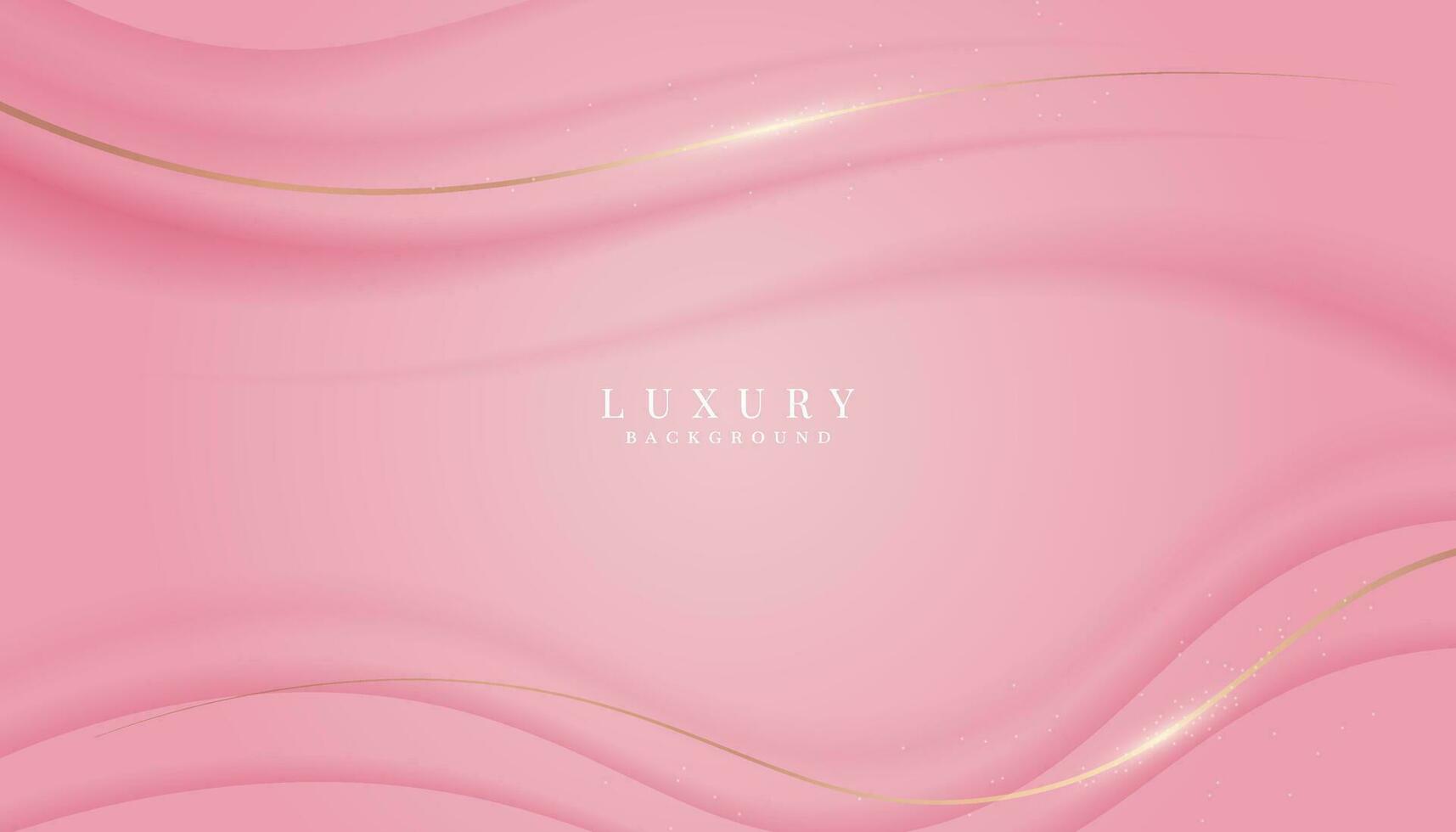 luxueux rose Contexte avec pétillant or et briller. moderne élégant abstrait Contexte vecteur