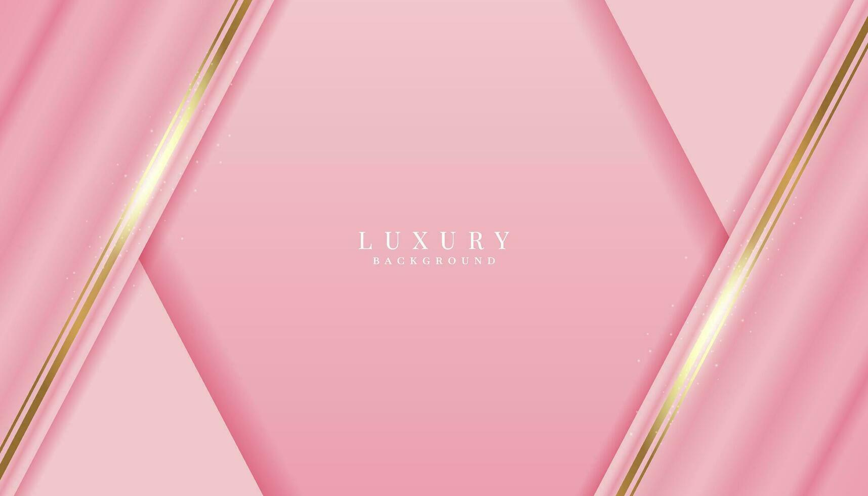 luxueux rose Contexte avec pétillant or et briller. moderne élégant abstrait Contexte vecteur