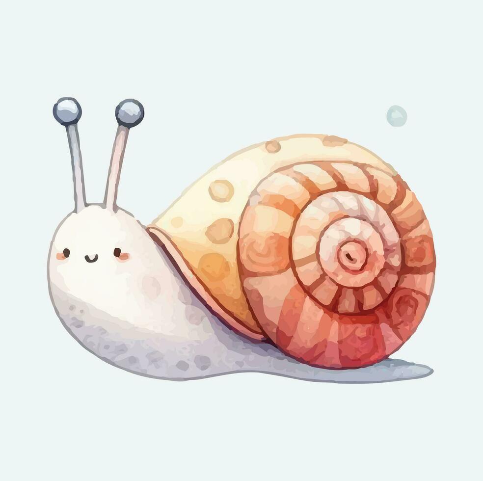 ai généré mignonne escargots aquarelle png sublimation vecteur