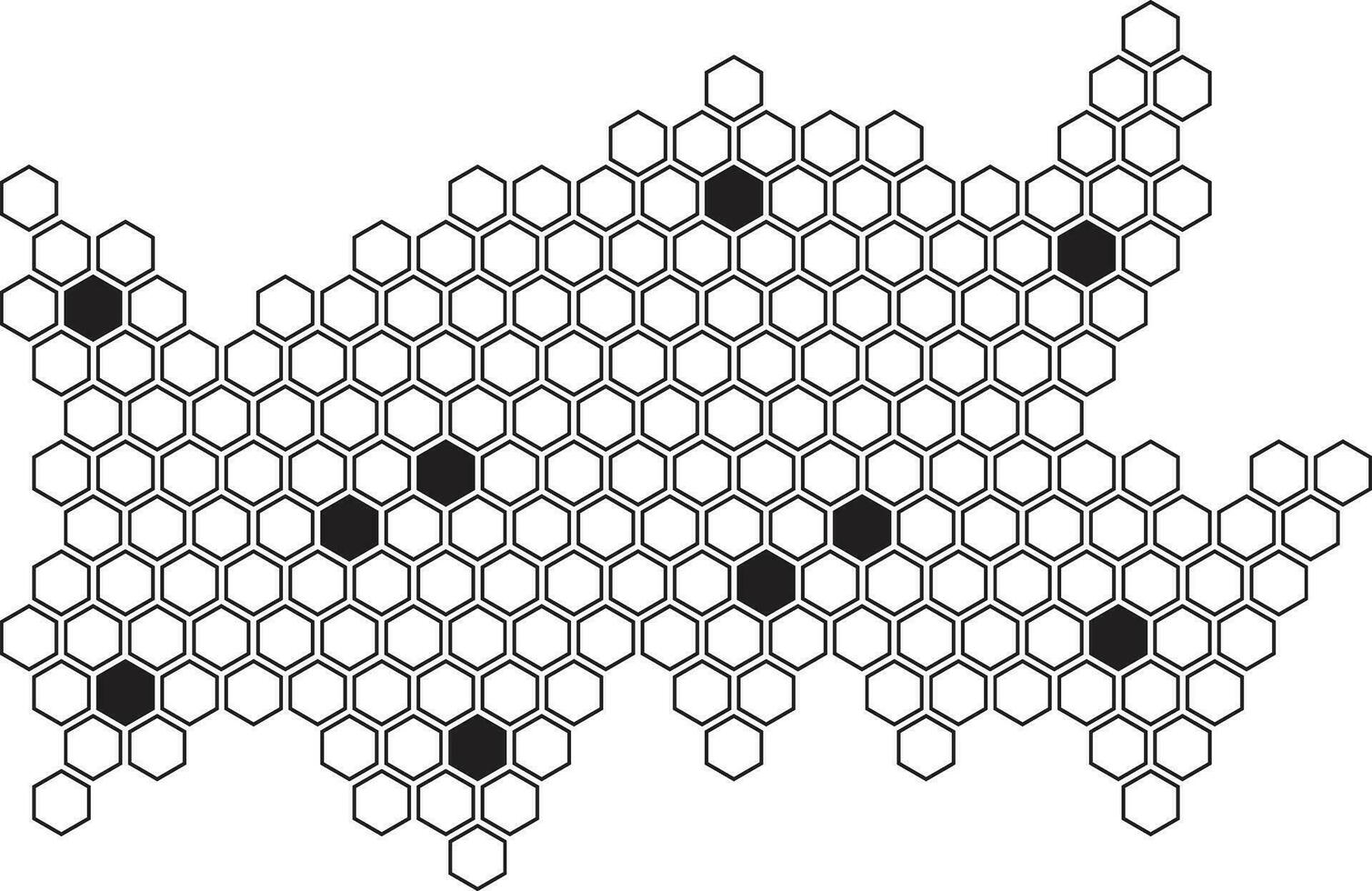 abstrait monochrome Créatif nid d'abeille modèle art. vecteur