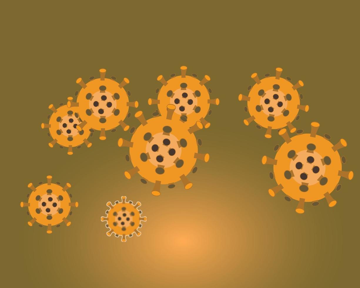 illustration vectorielle de cellule de virus corona. illustration vectorielle eps10. vecteur