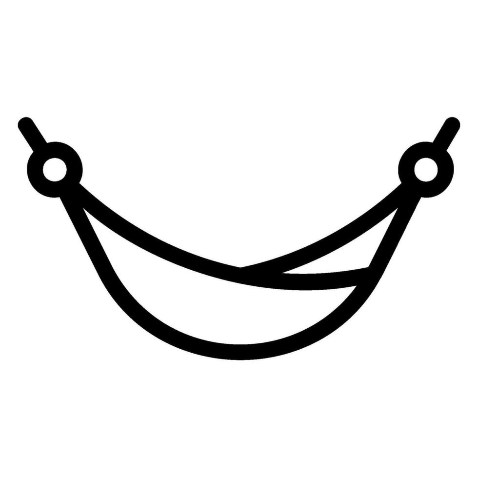 icône de ligne de hamac vecteur