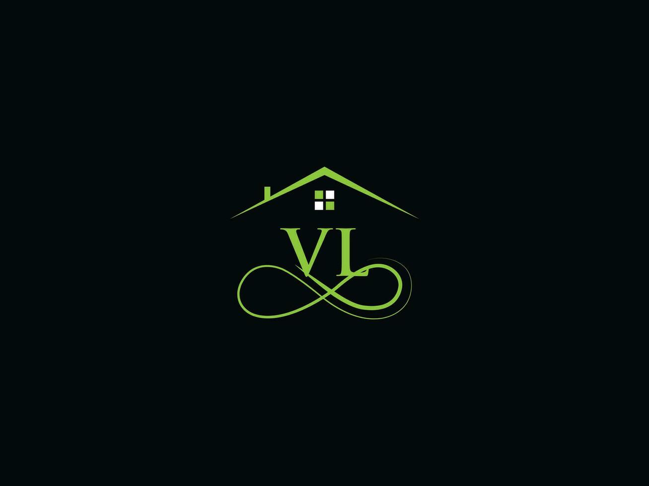 luxe vl réel biens logo lettre, initiale vl logo bâtiment icône conception pour vous vecteur