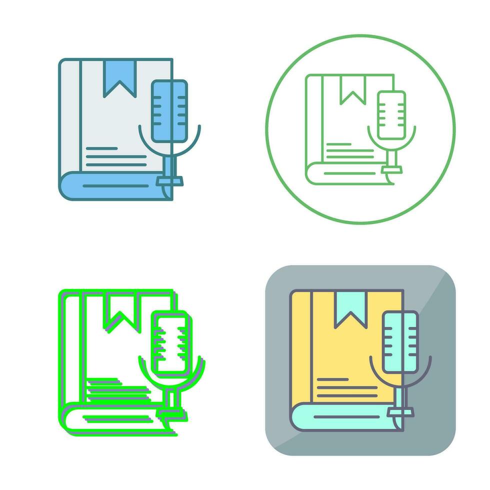 icône de vecteur de livre audio