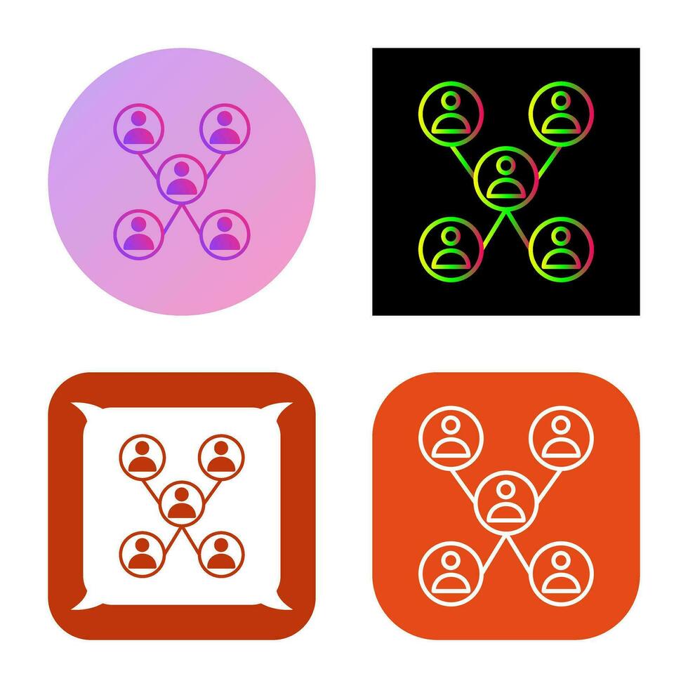 icône de vecteur de réseau d'entreprise unique