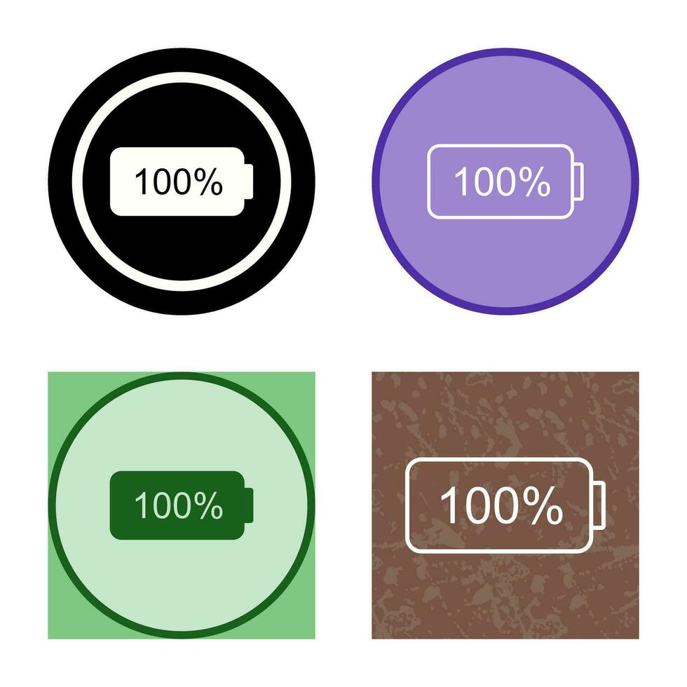 icône de vecteur de batterie pleine unique