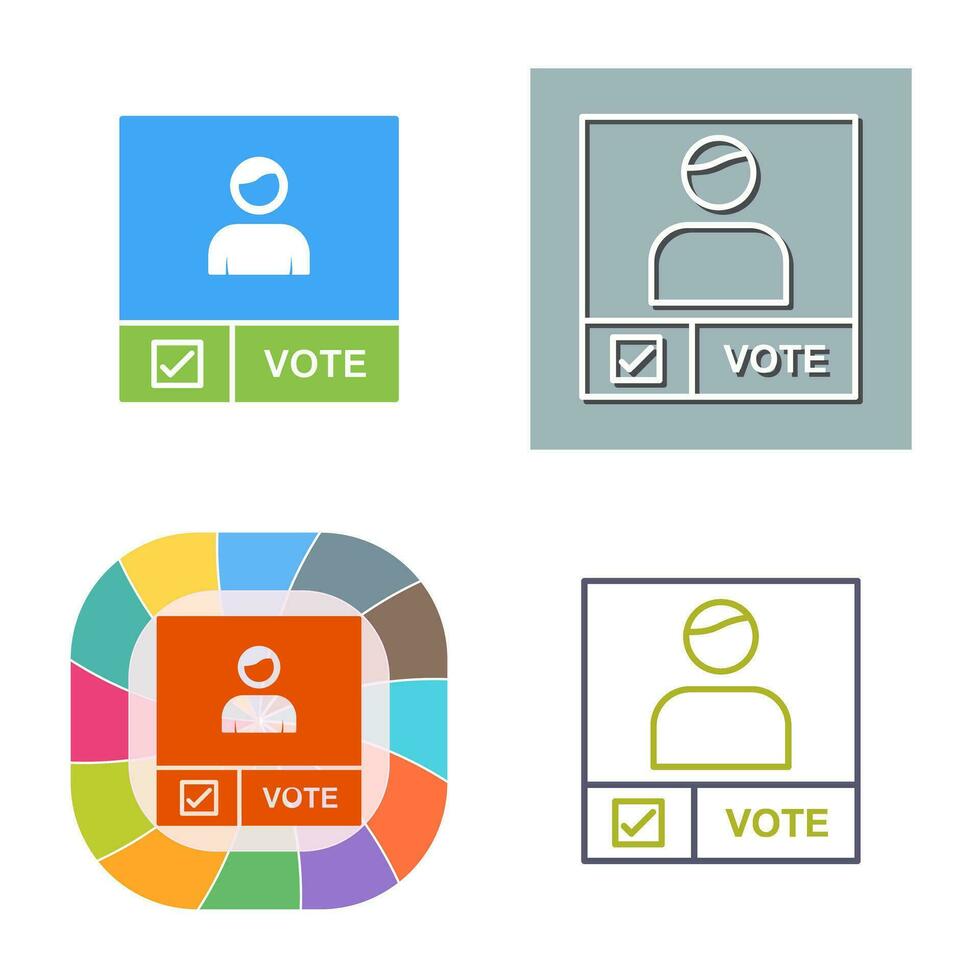 icône de vecteur de bannière de candidat