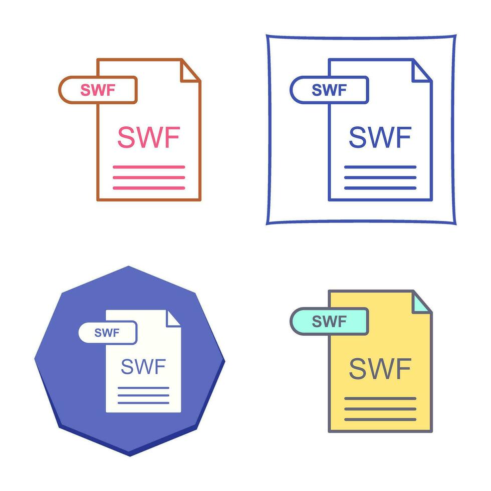 icône de vecteur swf