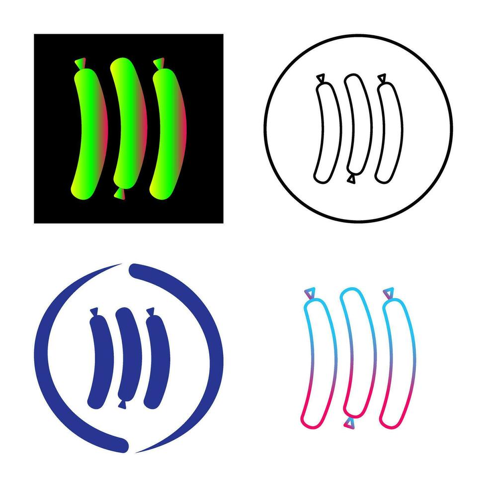 icône de vecteur de saucisse chaude