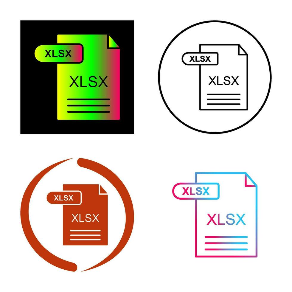 icône de vecteur xlsx