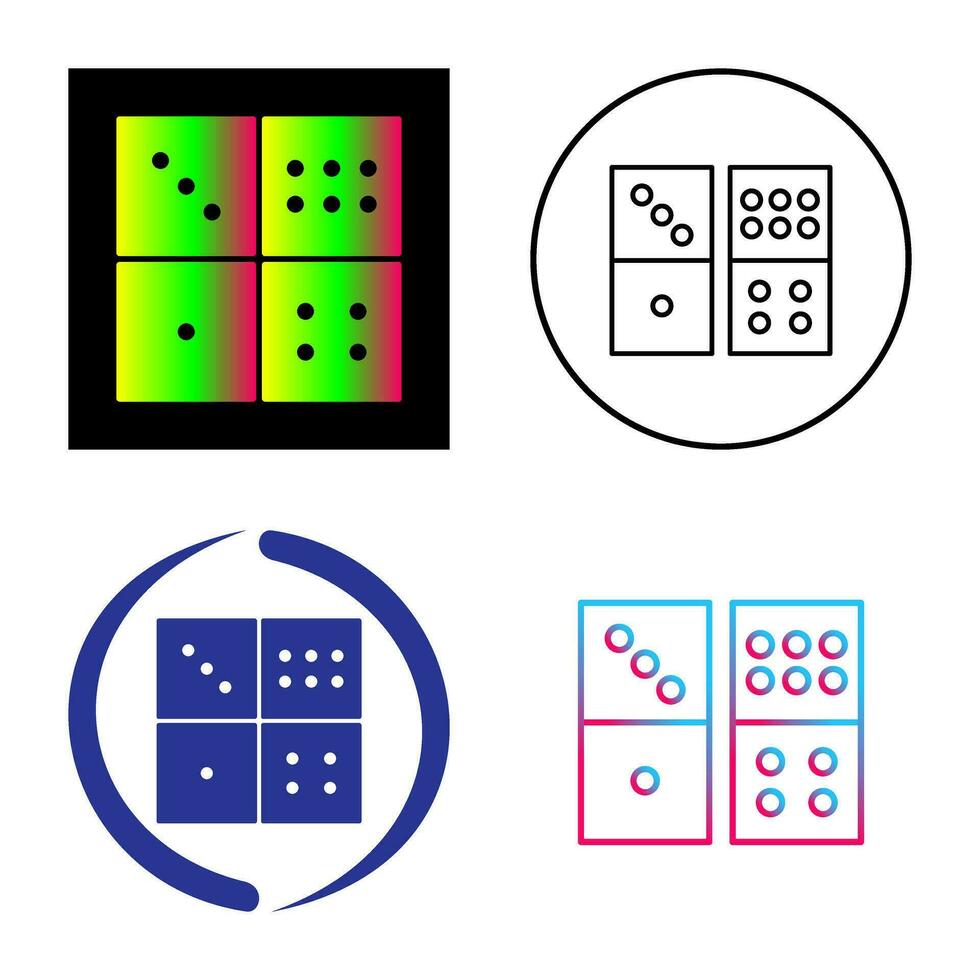 icône de vecteur de jeu de domino