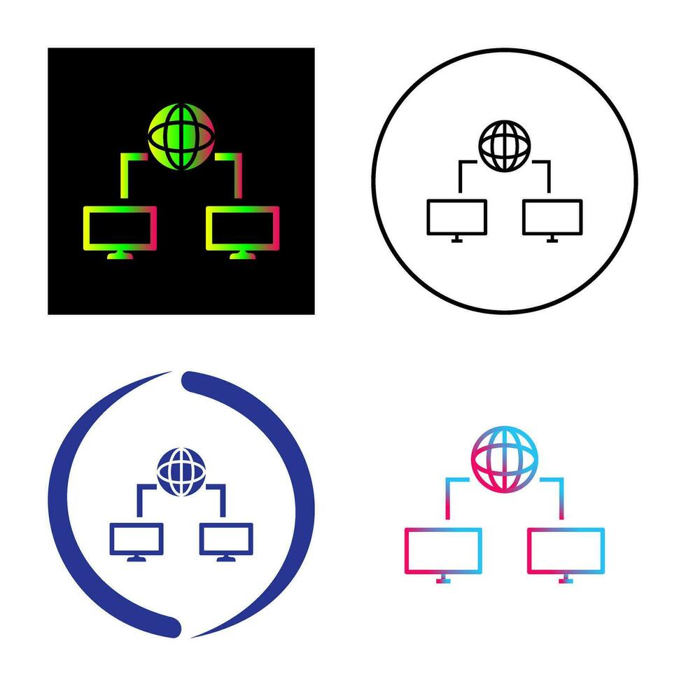icône de vecteur de connectivité internet unique