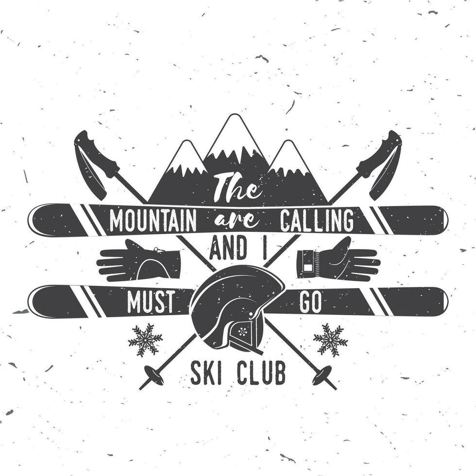 ski club concept. vecteur