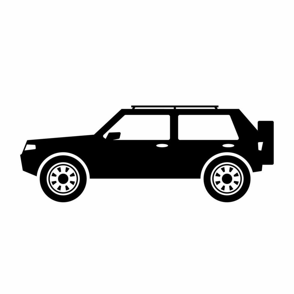 suv voiture icône vecteur. sport utilitaire véhicule silhouette pour icône, symbole ou signe. suv voiture graphique Ressource pour transport ou automobile vecteur