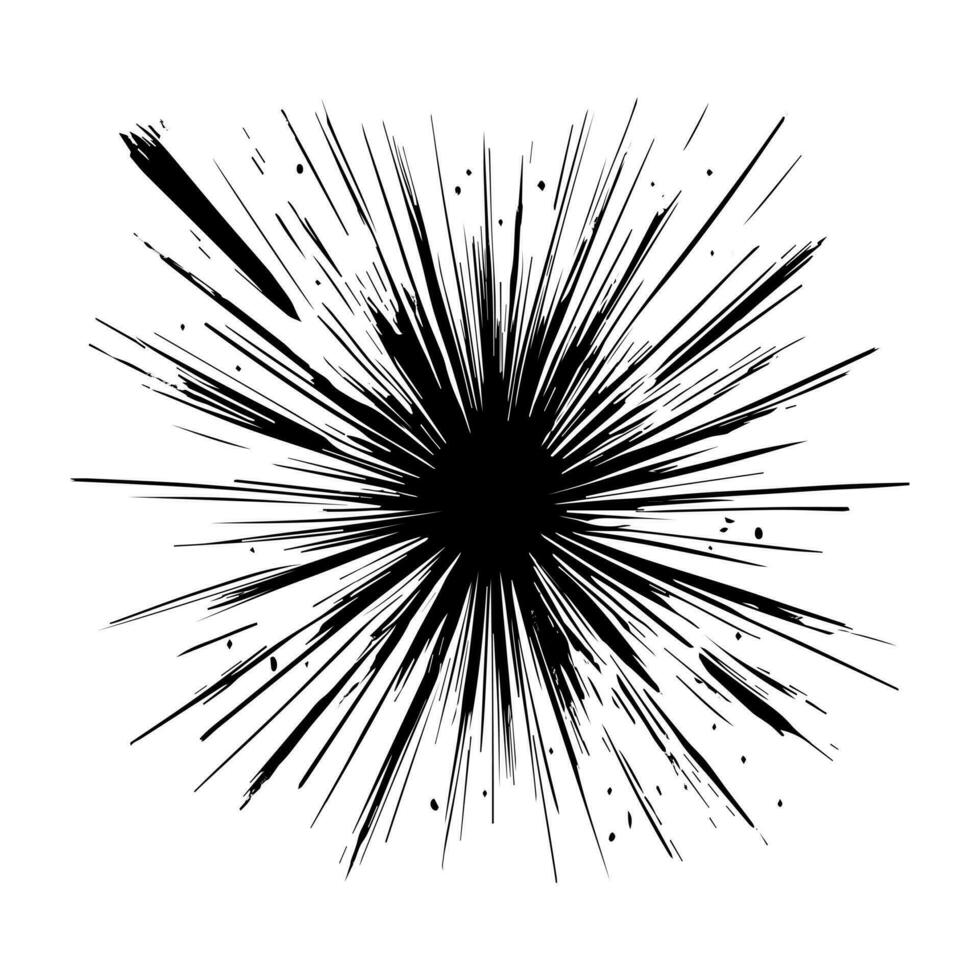 feu d'artifice, starburst dessiné à la main, illustration vectorielle. vecteur