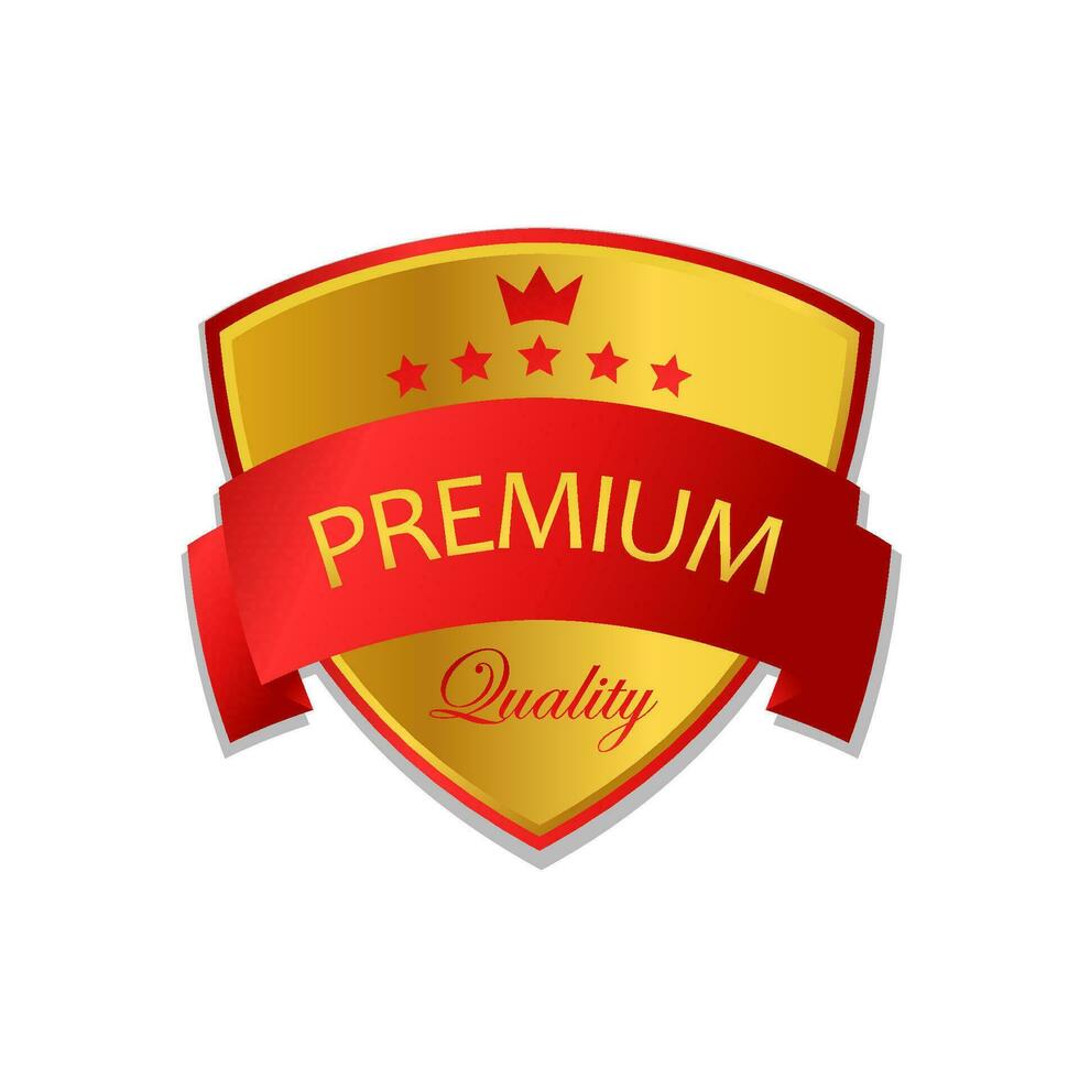 prime qualité badge avec or Couleur vecteur