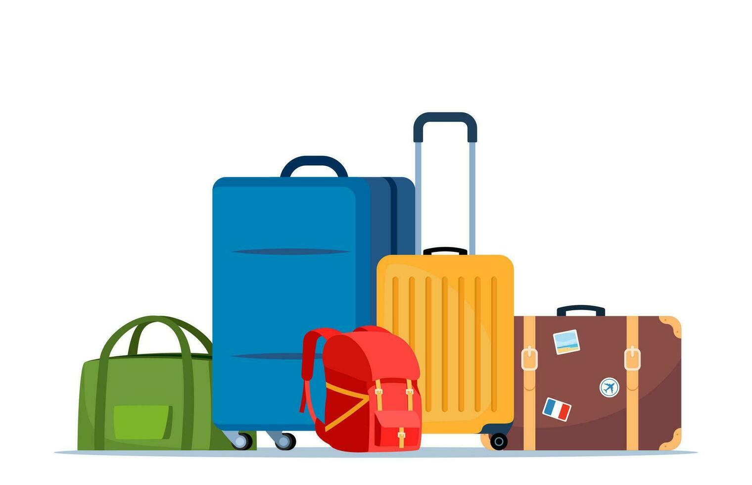 Sticker Vacances Valise bagages bagage de voyage Valise-Vector