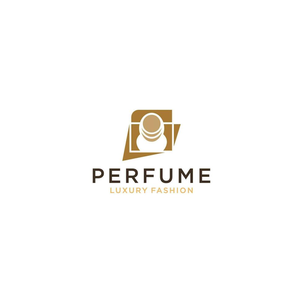 bouteille parfum logo modèle. logo pour cosmétique, beauté, salon, produit, peau se soucier. vecteur