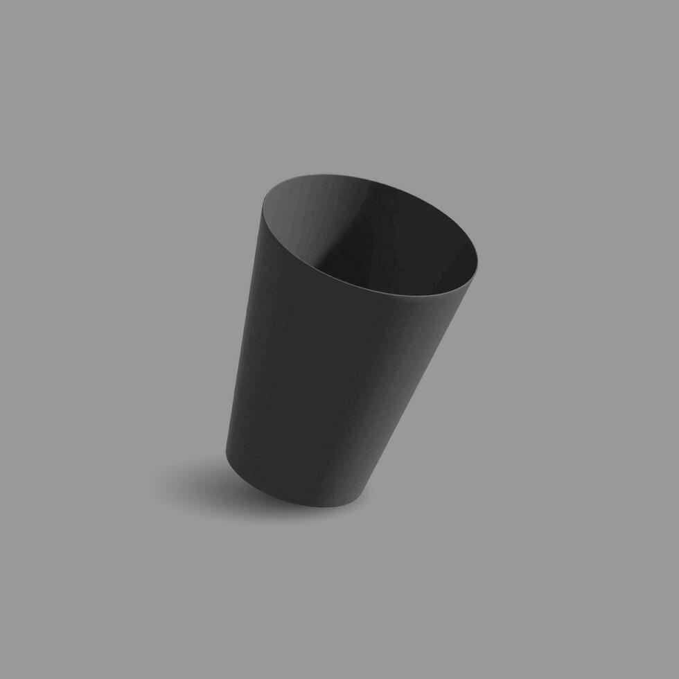 3d tasse sans pour autant couvercle. emballage conception maquette pour l'image de marque. Vide Plastique ou papier des tasses pour à emporter chaud ou du froid boissons. vecteur