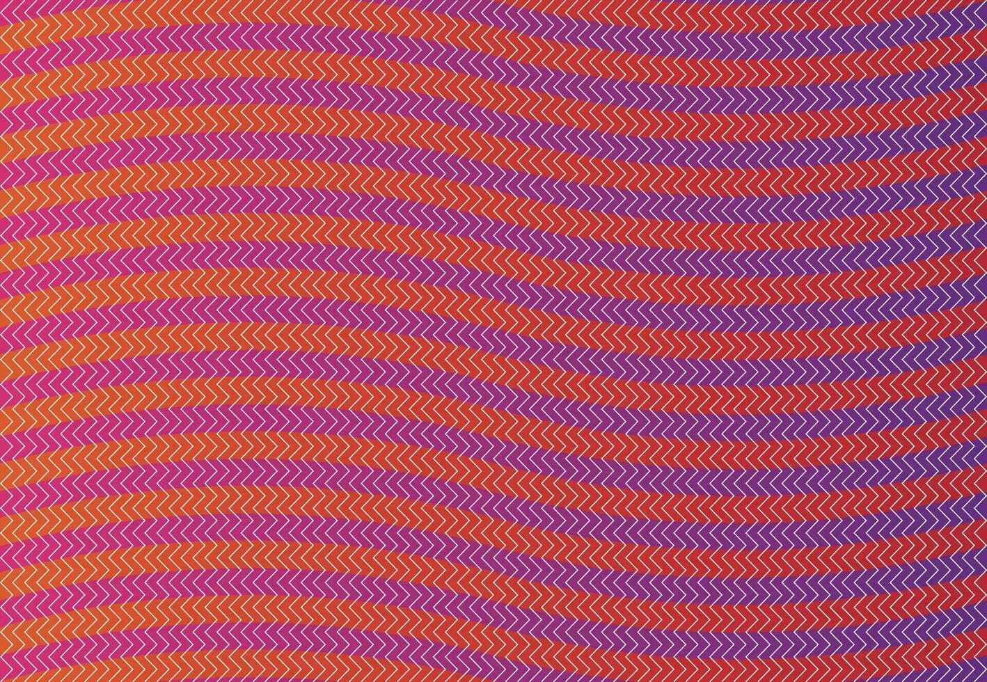 orange-violet horizon, pente rayures avec zigzag accents vecteur