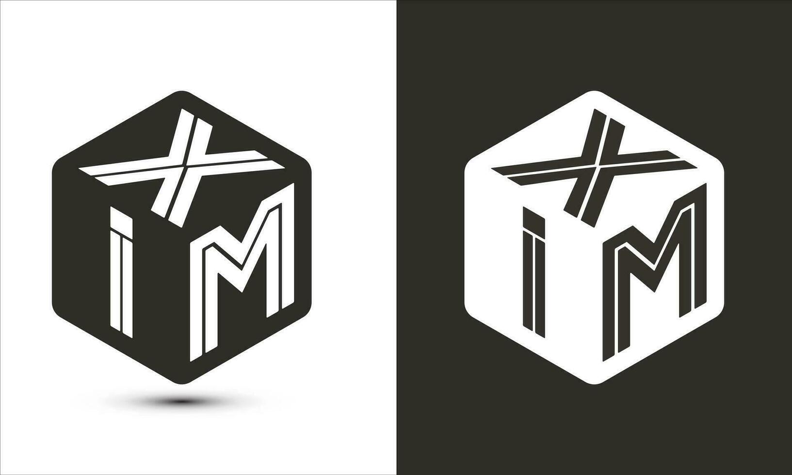 xim lettre logo conception avec illustrateur cube logo, vecteur logo moderne alphabet Police de caractère chevauchement style.