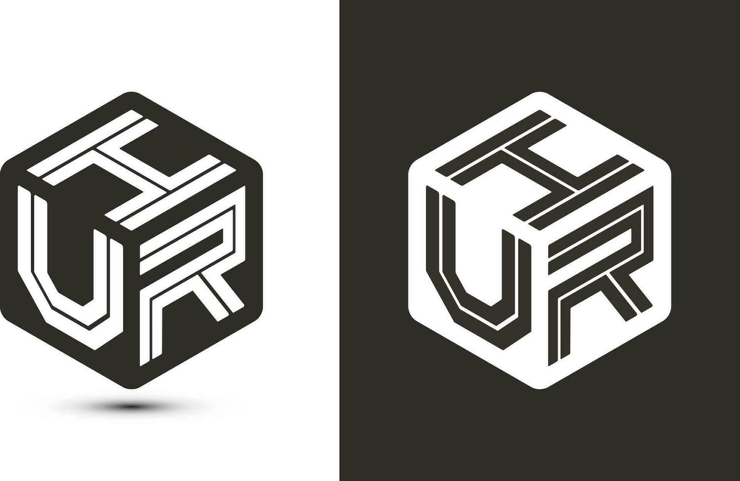 Hur lettre logo conception avec illustrateur cube logo, vecteur logo moderne alphabet Police de caractère chevauchement style.