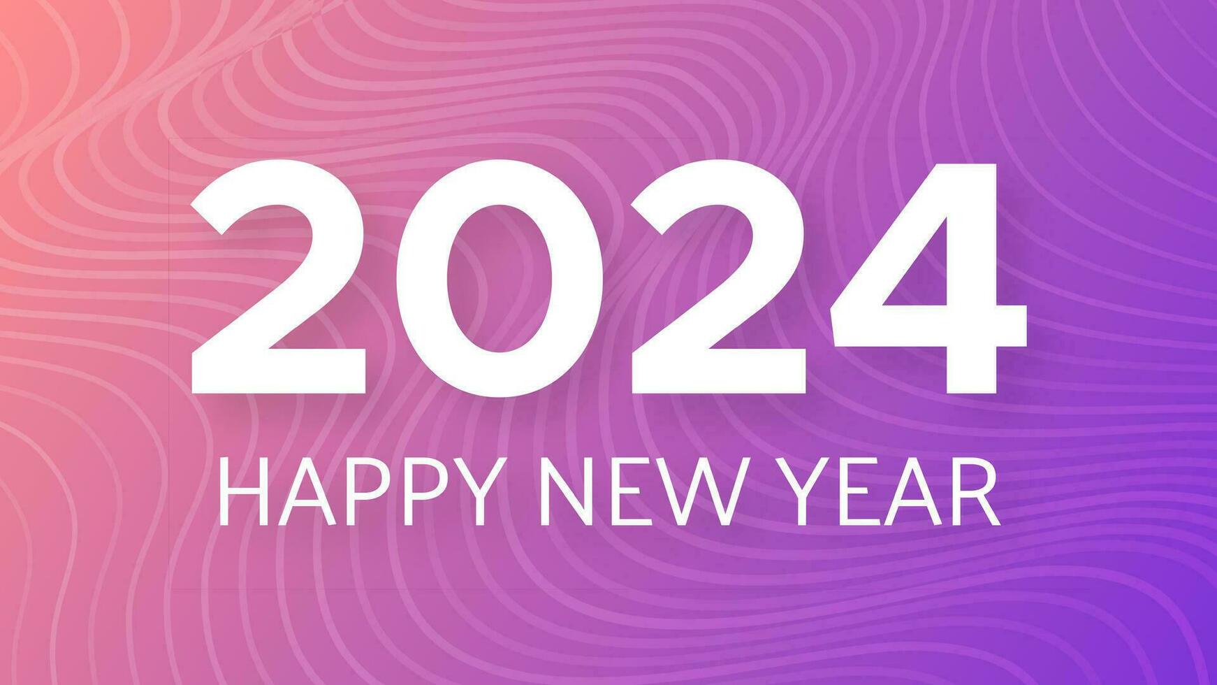 2024 content Nouveau année sur coloré Contexte vecteur