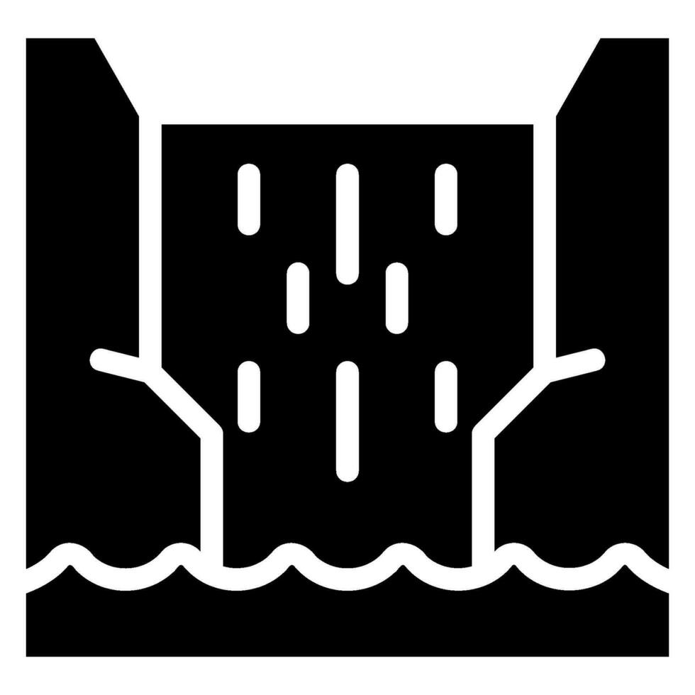icône de glyphe de cascade vecteur
