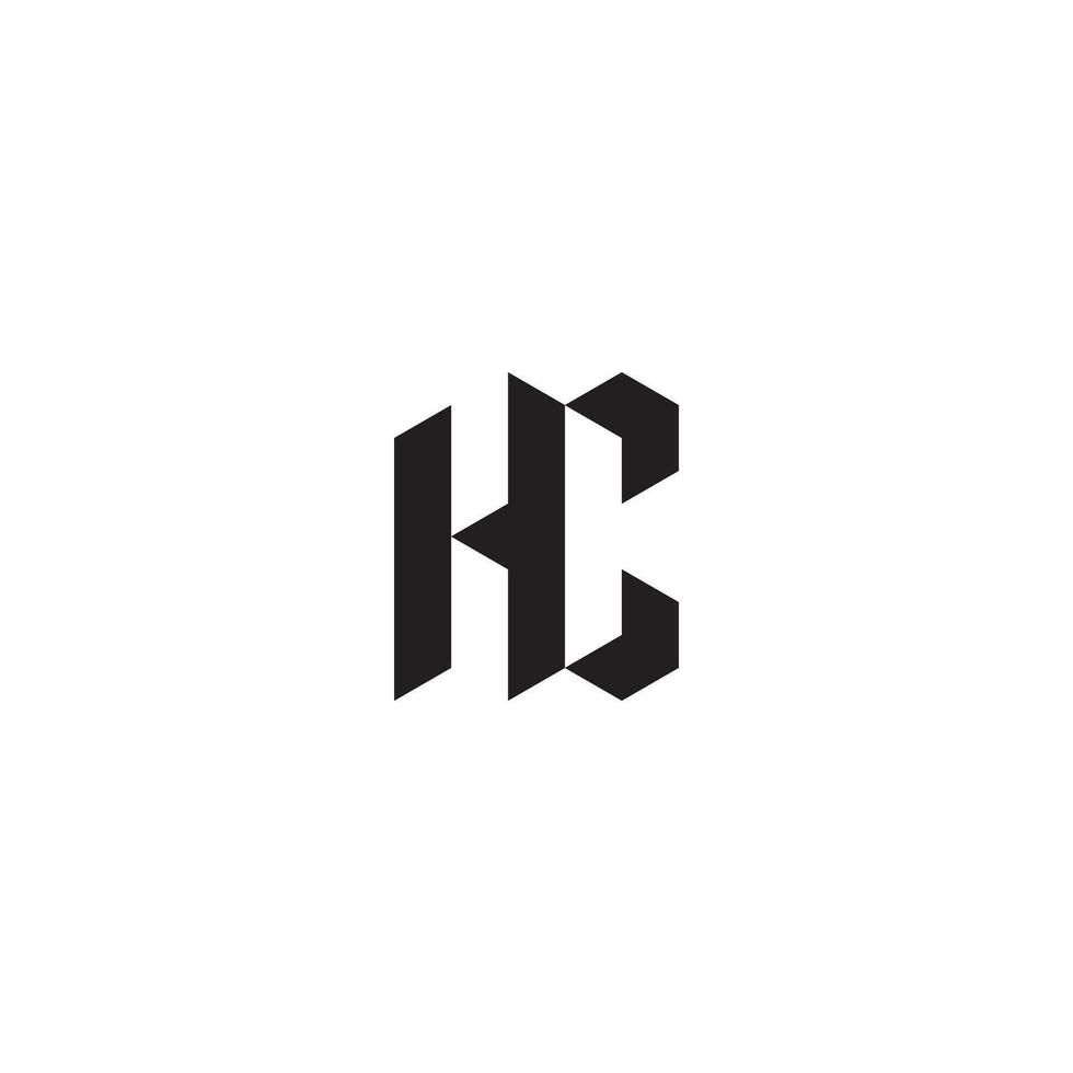hc géométrique et futuriste concept haute qualité logo conception vecteur