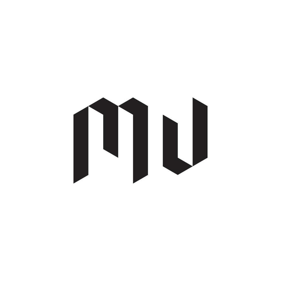 mw géométrique et futuriste concept haute qualité logo conception vecteur