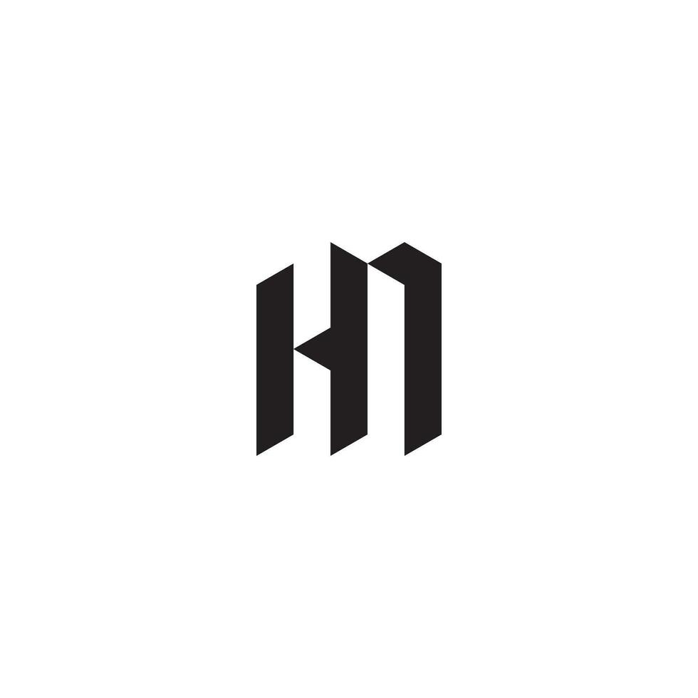 hn géométrique et futuriste concept haute qualité logo conception vecteur