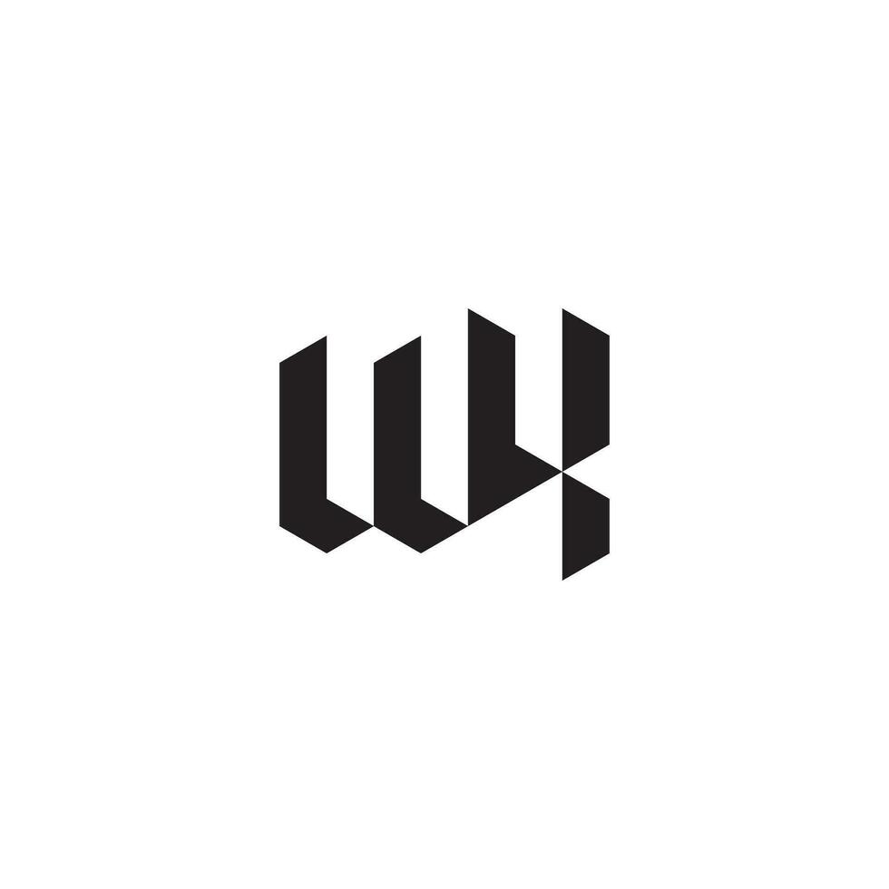 wx géométrique et futuriste concept haute qualité logo conception vecteur