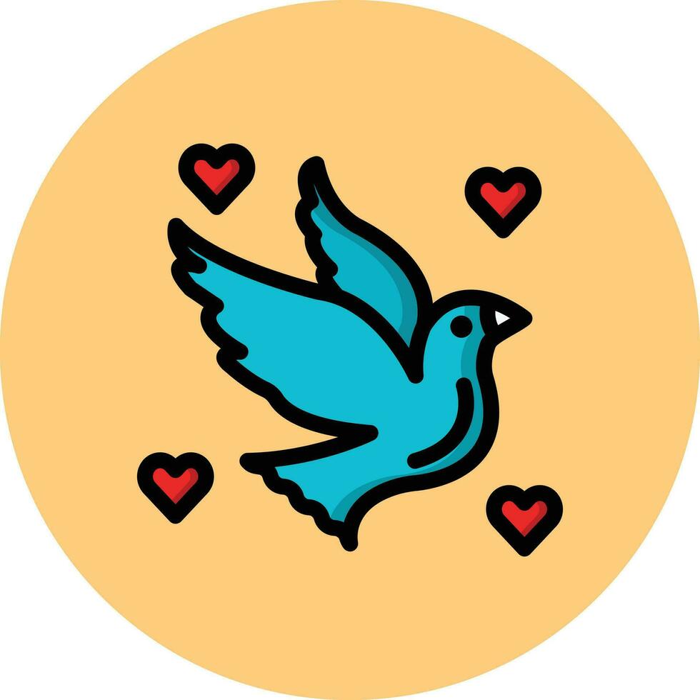 l'amour des oiseaux vecteur icône conception illustration