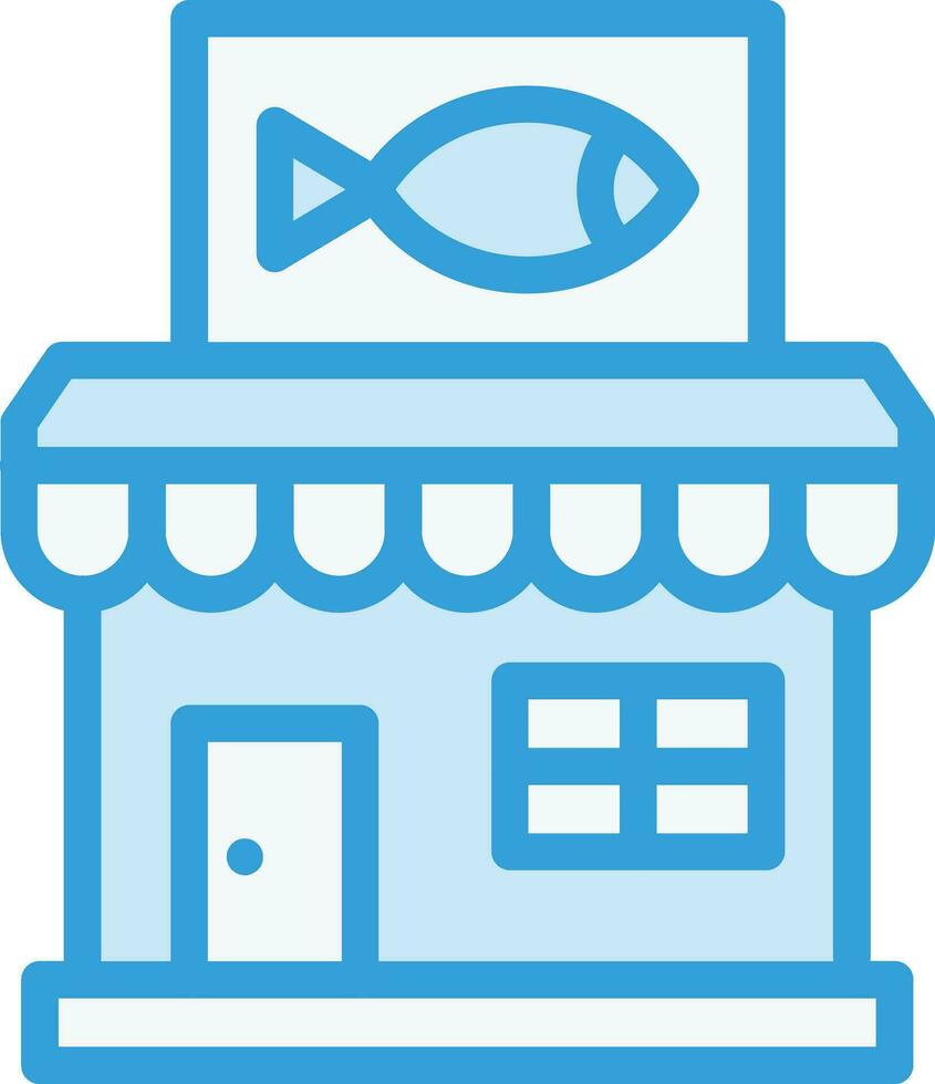 poisson magasin vecteur icône conception illustration
