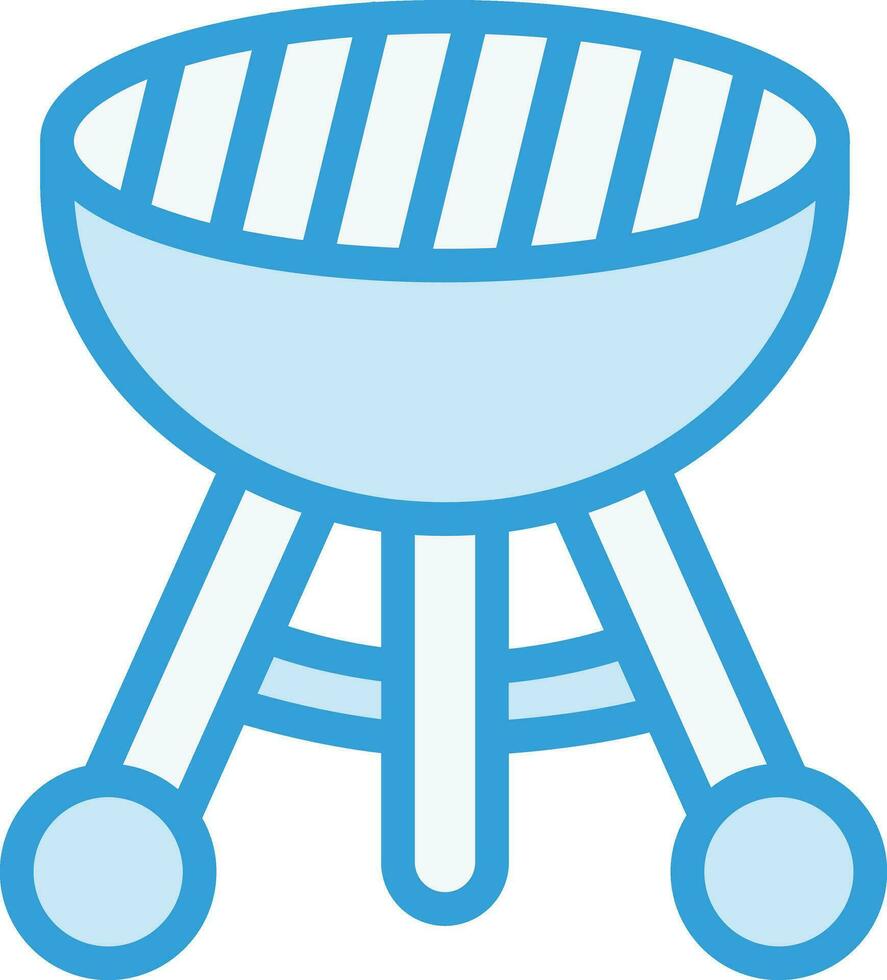 illustration de conception d'icône de vecteur de gril de barbecue