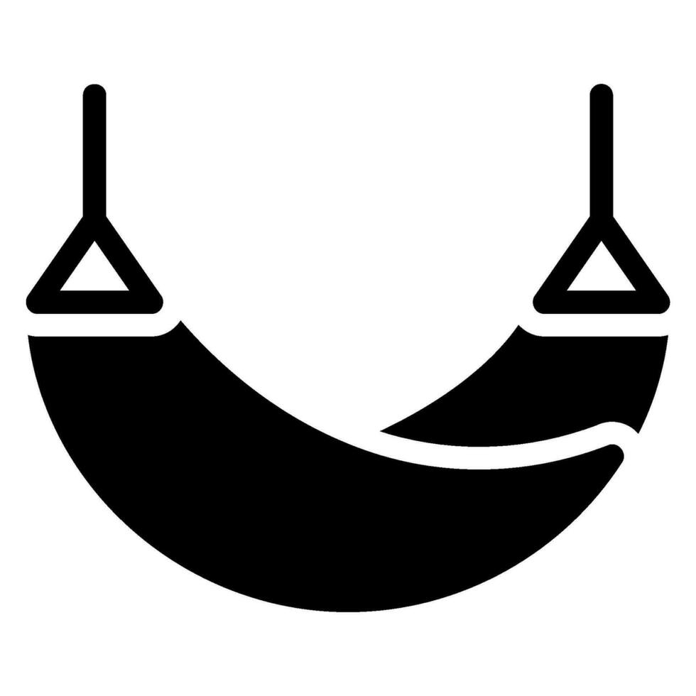icône de glyphe de hamac vecteur
