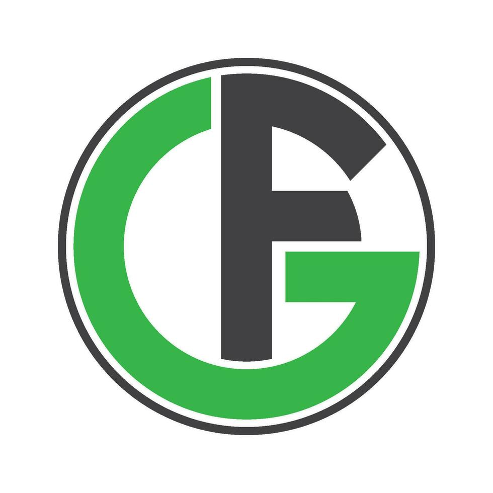 logo lettre gf vecteur
