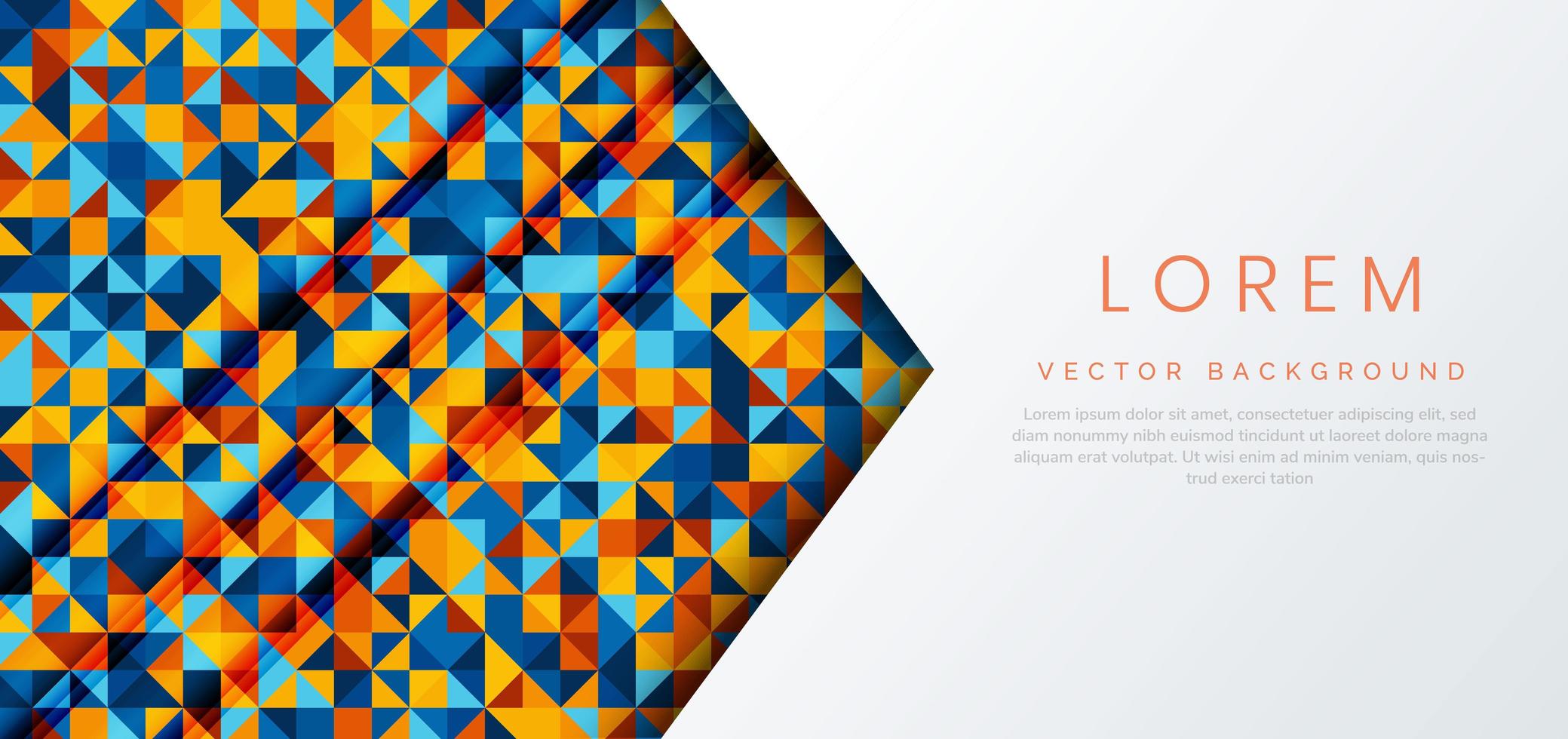 triangles colorés abstraits géométriques sur fond blanc. vecteur