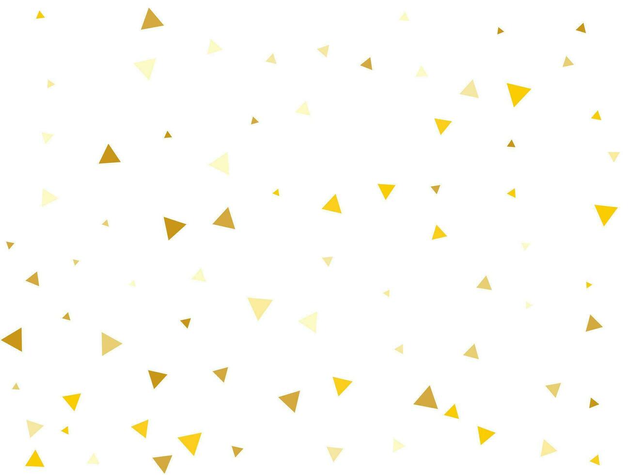 Noël lumière d'or triangulaires. confettis fête, chute d'or abstrait décoration pour faire la fête. vecteur illustration