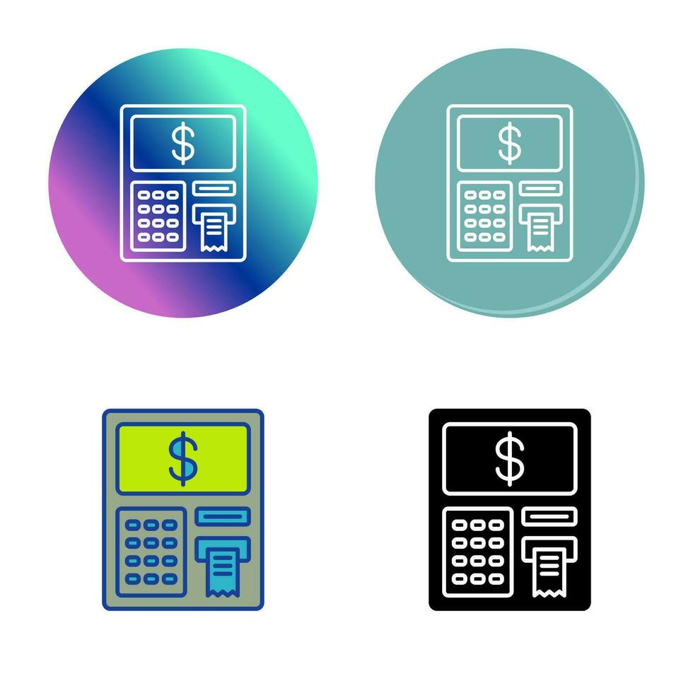 icône de vecteur de guichet automatique