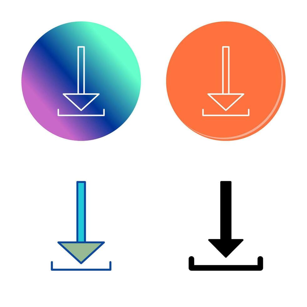 icône de vecteur de téléchargement unique