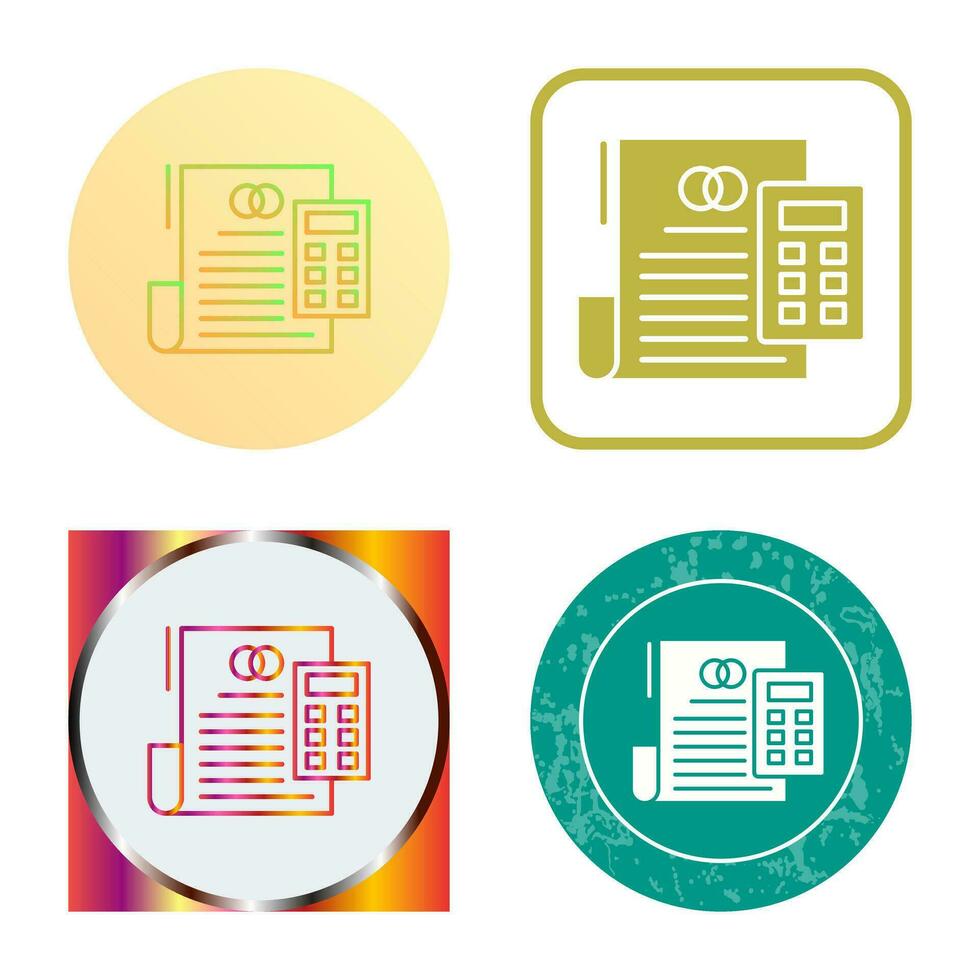 icône de vecteur de coût de mariage
