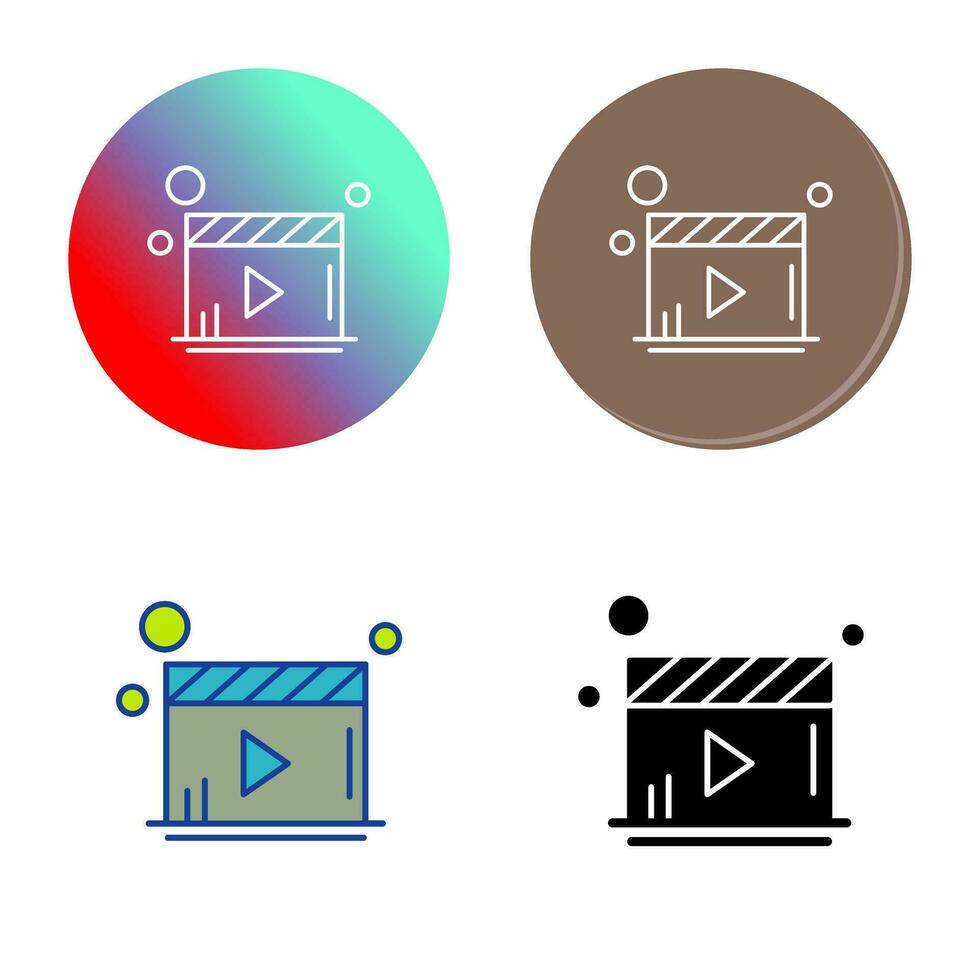 icône de vecteur de lecteur vidéo