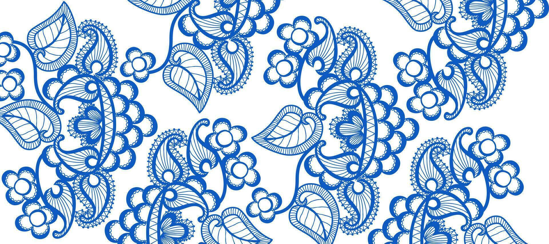 bleu fleurir décoratif sans couture abstrait Contexte fond d'écran vecteur