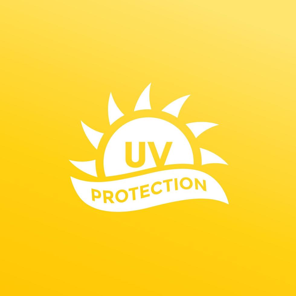 icône de protection uv, lumière ultraviolette vecteur