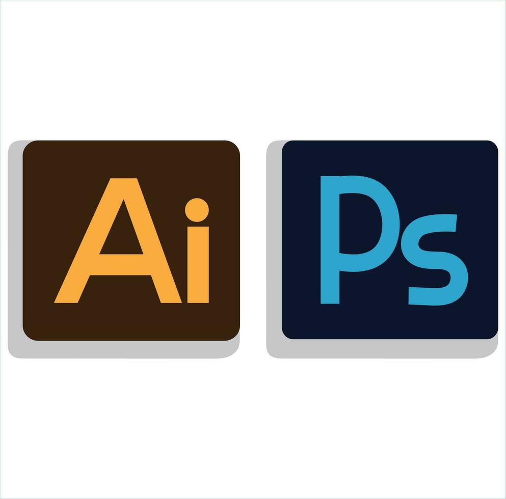 adobe illustrateur et adobe Photoshop les logiciels logo vecteur