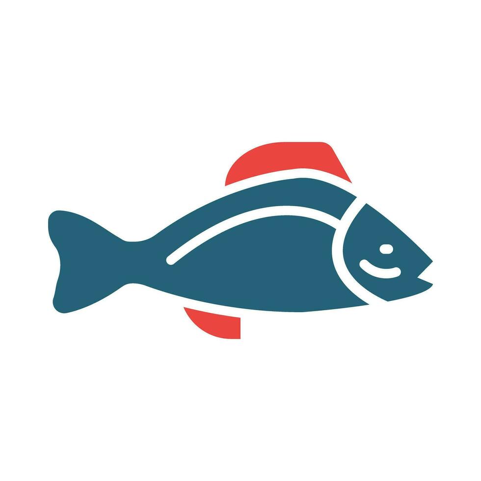 poisson vecteur glyphe deux Couleur icône pour personnel et commercial utiliser.