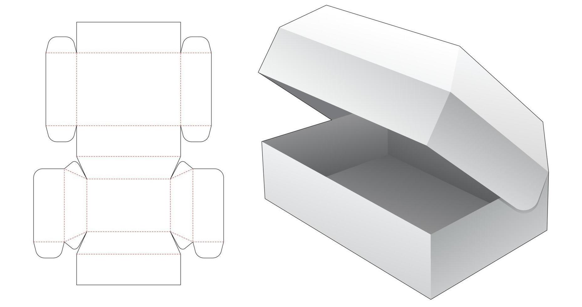 modèle de découpe de boîte d'emballage vecteur